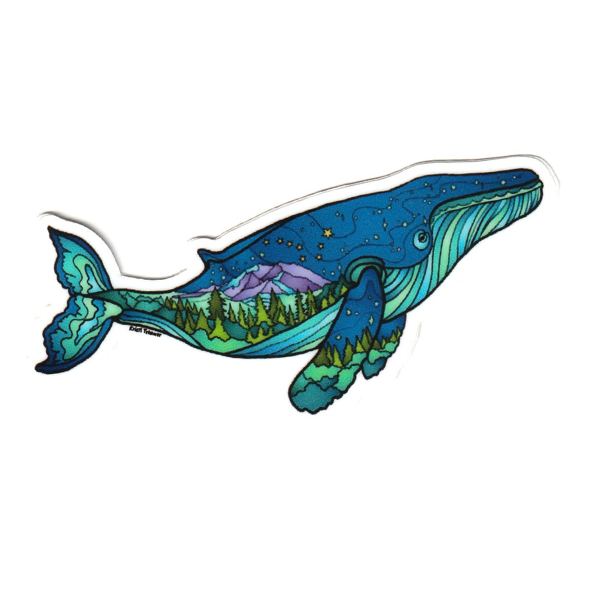 Humpback Whale Sticker | hey there :)