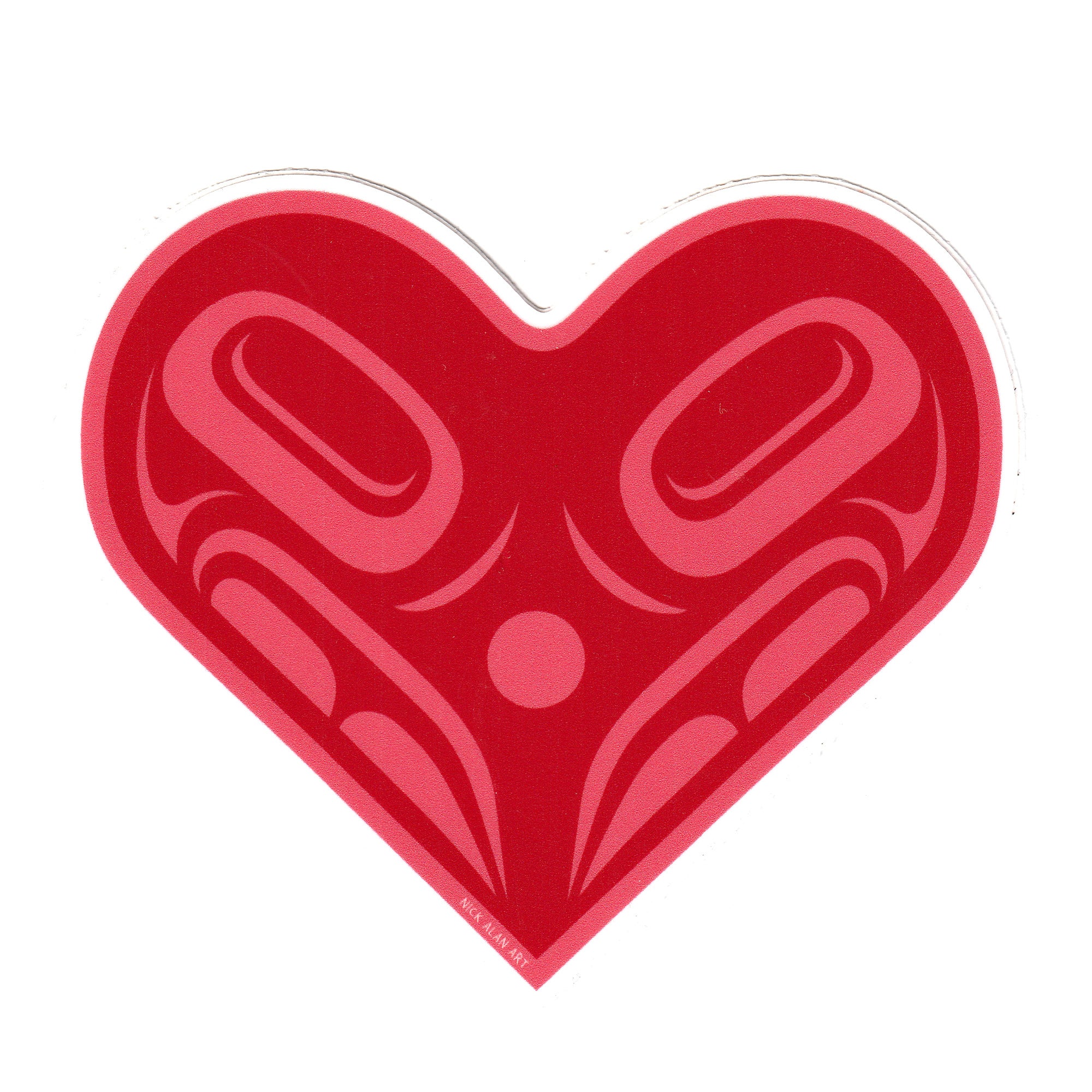 Raven Heart Sticker alaskandesigned